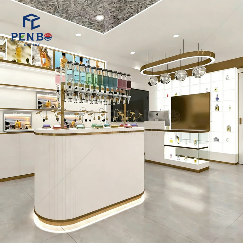 Perfume Fragrance Bar - Vitrina de Exhibición de Perfumes Iluminada